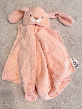 NEW Pillowfort Pink Bunny Hooded Blanket